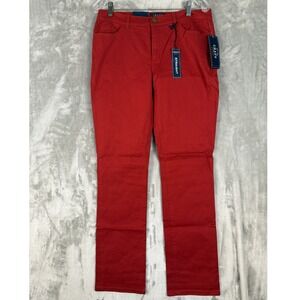 Y2K Chaps Women's‎ Red Madden Straight Slimming Fit Jeans Pants Regular Size 6
